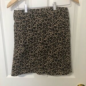 LOFT leopard print skirt